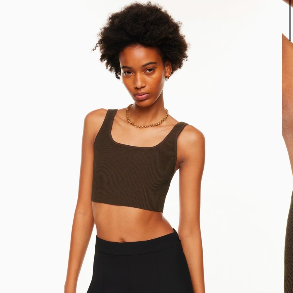 ARITZIA BABATON SCULPT KNIT RIBBED TANK SIZE SMALL